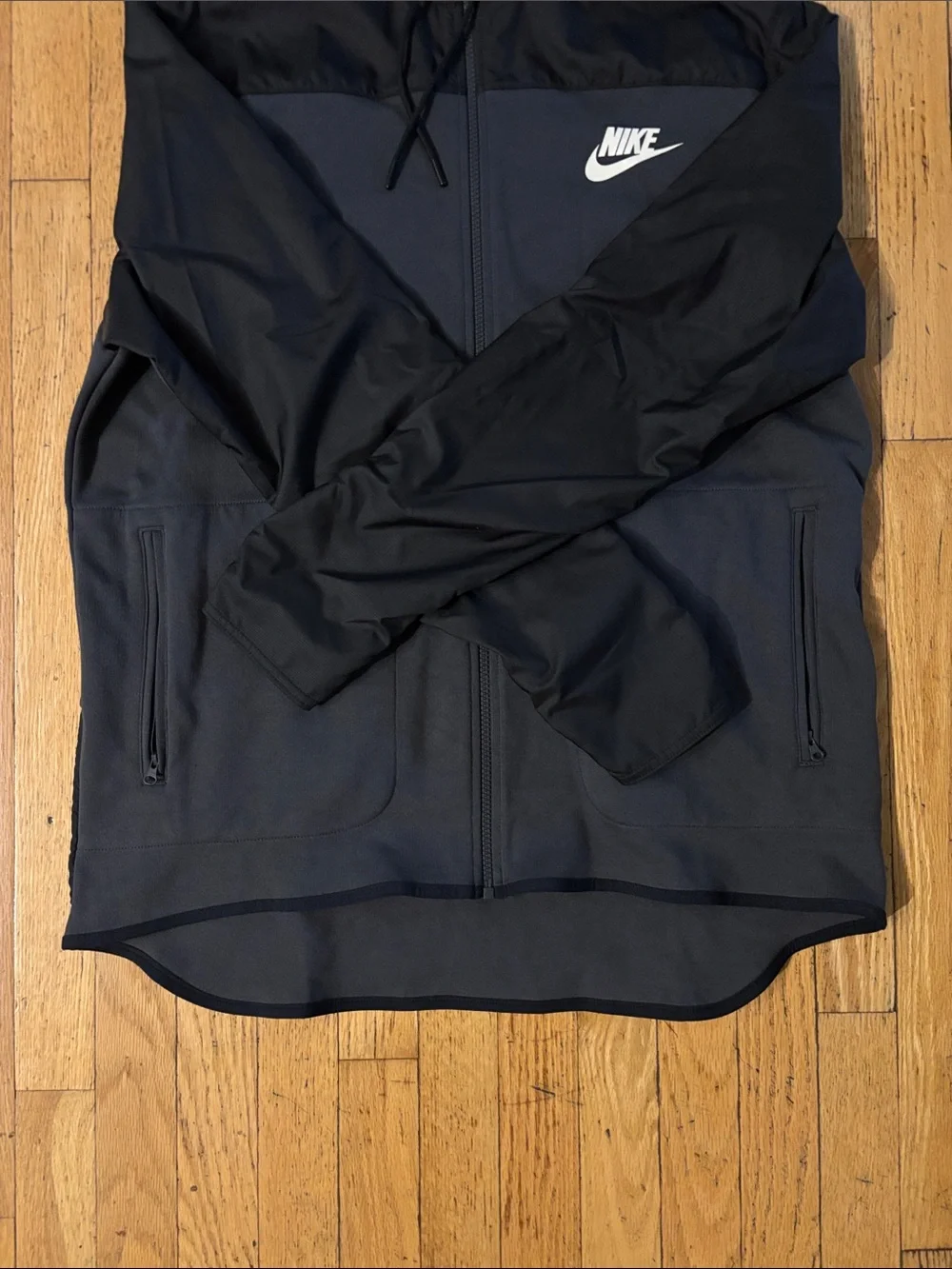 Nike Advance 15 Full-Zip Fleece Jacket - Charcoal Grey & Black - X Large